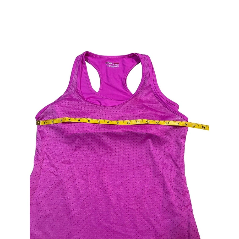 Fila Sport Tank Top Women's Size XS Pink Built-in Bra Polyester Stretch Pullover - Picture 9 of 11